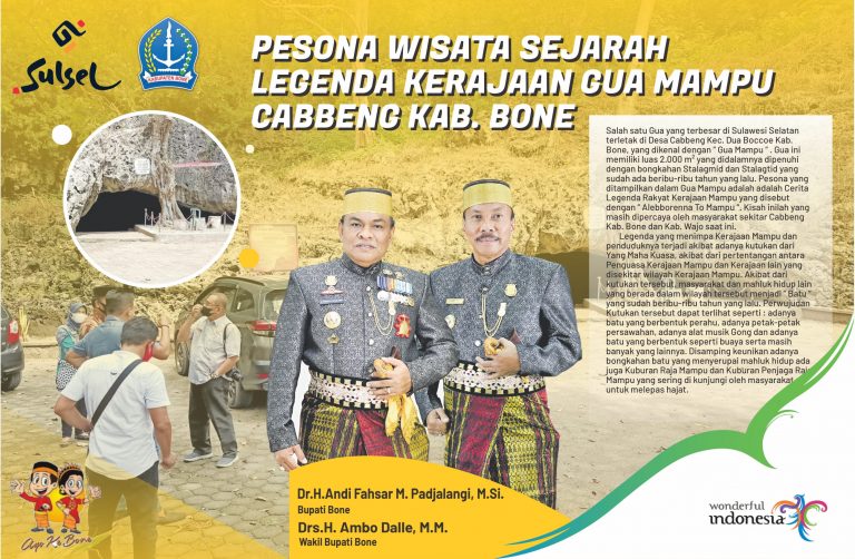 Pesona Wisata Sejarah Legenda Kerajaan Gua Mampu, Cabbeng, Kabupaten Bone