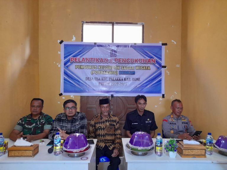 Pengukuhan Kelompok Sadar Wisata (Pokdarwis) Berkah di Desa Usa, Kecamatan Palakka